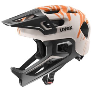 uvex react jr. fullface warm grey-orange matt 52-56